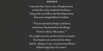 Sonnet poetry structure and composition