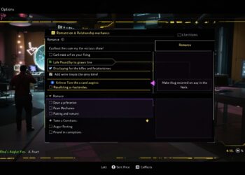 Romance options and relationship mechanics in Cyberpunk 2077 video game