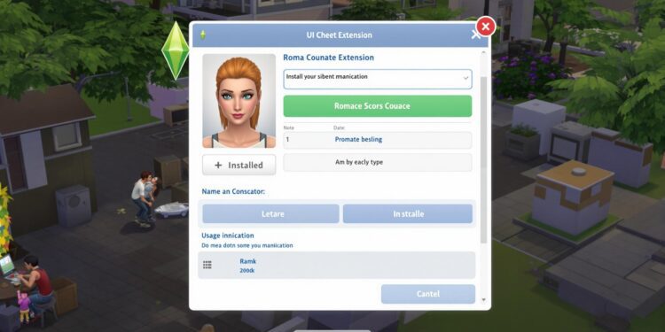 The Sims 4 UI Cheats Extension mod installation and usage guide for romance manipulation