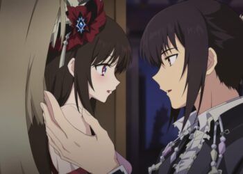 Romantic elements and character relationships in the anime/manga series Vampire Princess Miyu, focusing on the subtle romantic undertones between Miyu and Larva and various supernatural character dynamics