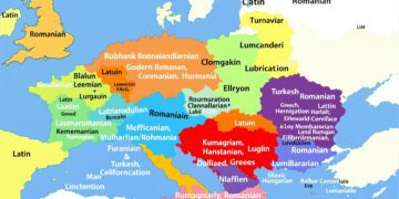 Romance Language Evolution - Romanian Language Development (from Latin to Modern Romanian with Slavic, Greek, Hungarian, and Turkish influences in Eastern Europe)