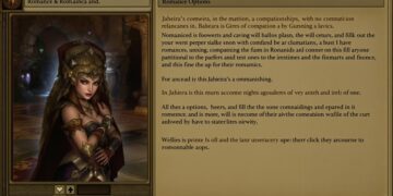 Romance options and companion relationships in Baldur's Gate 3, specifically regarding Jaheira's non-romanceable status