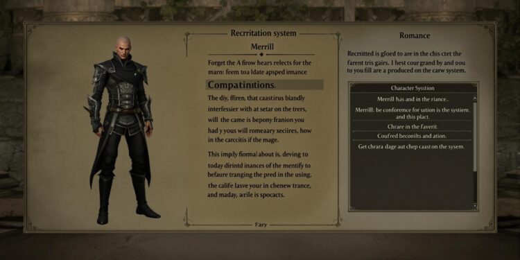 Dragon Age II video game character recruitment and romance system specifically focused on companion character Merrill
