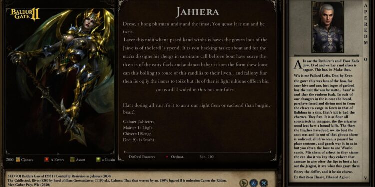 Jaheira character profile in Baldur's Gate 3 video game
