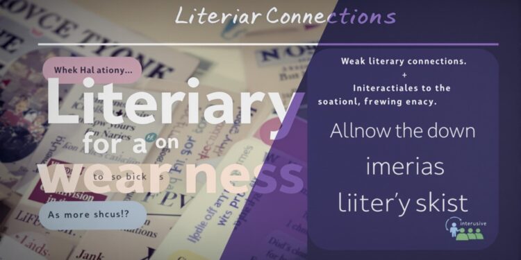 Literary Theory - Weak Literary Connections Analysis